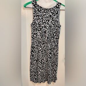 Ann Taylor LOFT Black, Blue and White Floral Dress. Sz XS